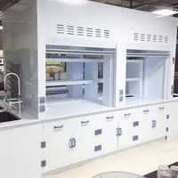 Hotte de laboratoire en polypropylène résistante aux acides de 1800 mm avec armoire de base