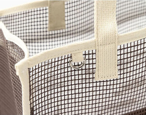 Vente en gros de maille personnalisée Sac à main de rangement pour cosmétiques à bandoulière pour femmes Sac de course Sac fourre-tout de plage de voyage pour les activités de plein air - Product Image 3