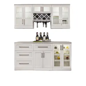 Import Kitchen Cabinet Top Quality Wood Furniture Grey Espresso Blue White Shaker Door Solid Wood Kitchen Cabinets