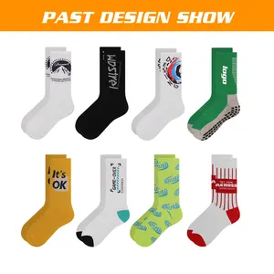 Desain gratis & sampel kaus kaki pria Crew kustom desain kaus kaki kasual katun Logo Anda sendiri produsen kaus kaki pria Sox