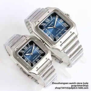 Montre mécanique automatique Carsandux <span class=keywords><strong>Dumont</strong></span> Rome pour homme, cadran bleu, mouvement à aiguilles, fermoir papillon - Product Image 2