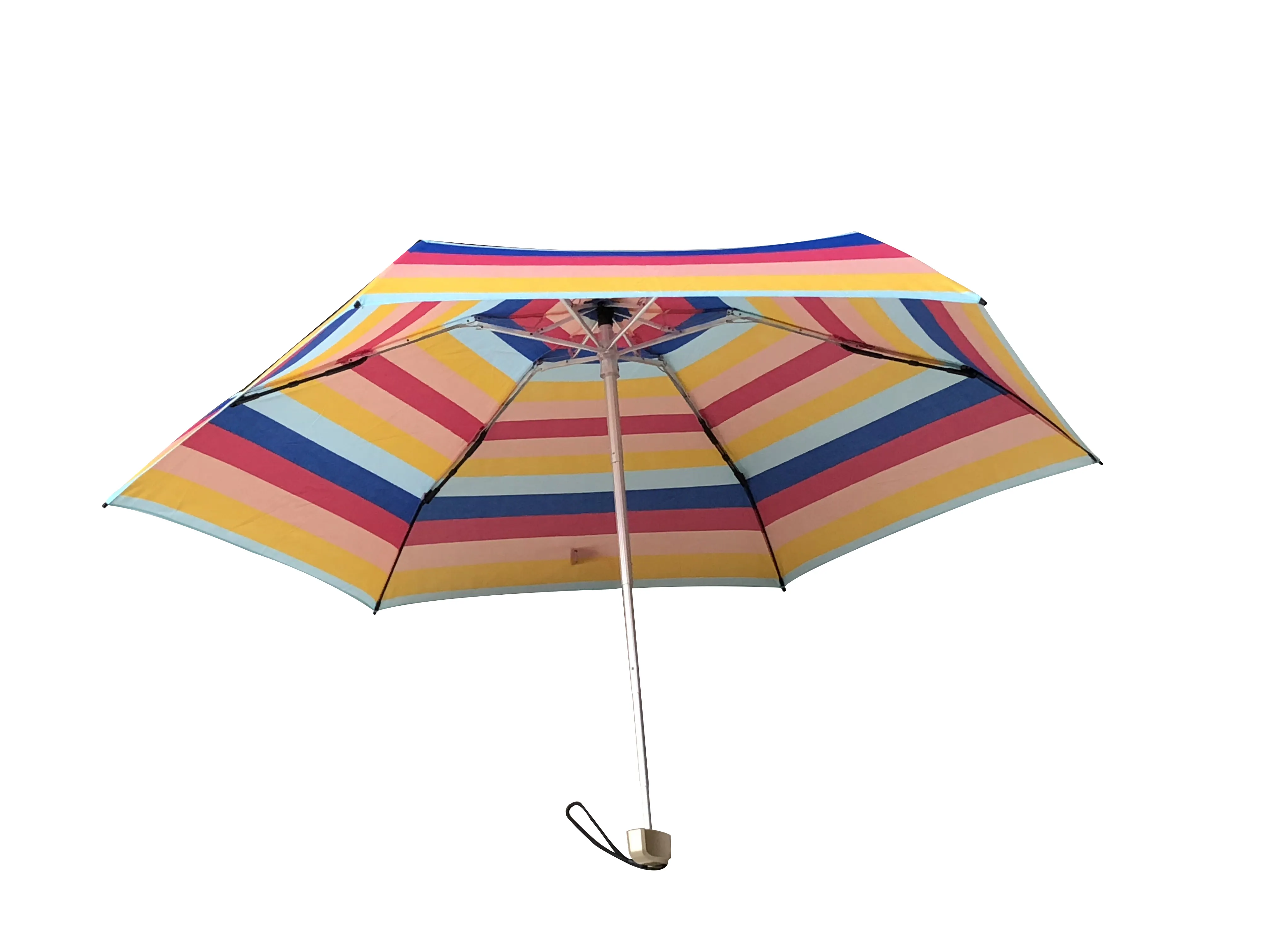 Bán buôn logo mặt trời ngoài trời ô thân thiện với môi quảng cáo Quà tặng khuyến mại 3 gấp ô cho mưa