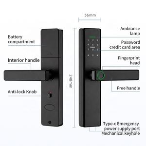 חכם בית מלון דלת דיגיטלית נעילה Residenc Tuya חכם חיים אפליקציה TTlock טביעות אצבע סיסמה כרטיס WiFi חכם דלת מנעולים - Product Image 6