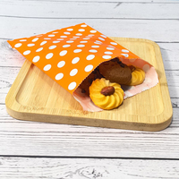 Emballage de savon sandwich à biscuits de boulangerie de faveur de fête plate à fond en V petits sacs en papier Kraft résistant à l'huile de qualité alimentaire