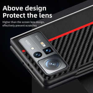 เคสขนาดใหญ่ทำจากคาร์บอนไฟเบอร์,เคสโทรศัพท์ป้องกันเวลาตกพับได้เนื้อบางพิเศษ2ทบสำหรับ <span class=keywords><strong>Xiaomi</strong></span> Mi Mix <span class=keywords><strong>Fold2</strong></span> 5G - Product Image 3