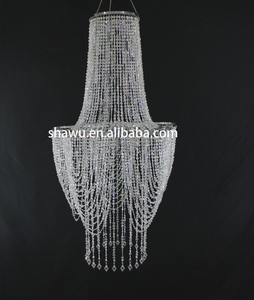 Décorations de table de lustre à chaîne en acrylique perlé de luxe pour la scène de mariage de Noël décorative - Product Image 6