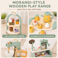 Jeu de simulation éducatif en bois de style Morandi pour enfants, jeu de rôle pour la maison et la maternelle
