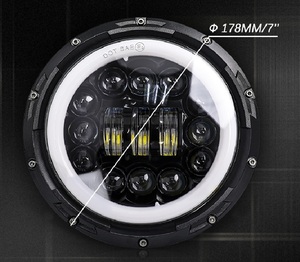 6D 7 pouces phare <span class=keywords><strong>Halo</strong></span> 80W clignotant Hi/Low Amber Angle Eyes DRL pour Lada Niva Urban Off Road 4x4 12V 24V - Product Image 2