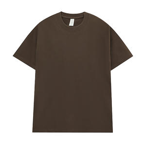 Luxury Touch Custom Logo 230GSM 100% Premium algodón hombres cuello redondo Camiseta transpirable de gran tamaño liso en blanco camiseta - Product Image 3