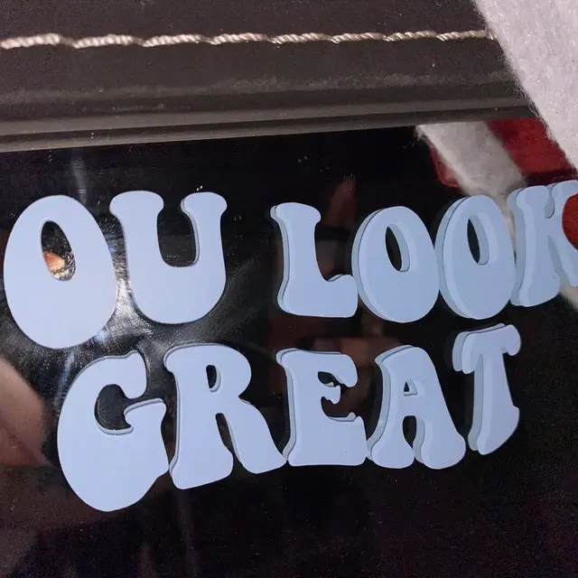 Custom Motivational Sentence Affirmation Phrase Wall Decor Mirror Quotes Sticker Decal For Bedroom Bathroom Living Room Mirror