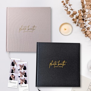 Vente en gros d'album de scrapbooking pour bébé mariage à couverture rigide personnalisé 4x6 Album photo en lin avec autocollant Livre de photomaton - Product Image 1