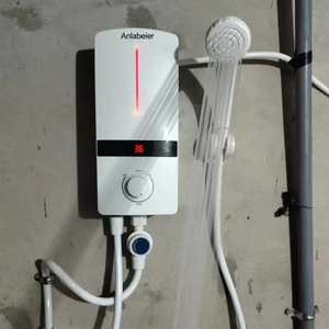 เครื่องทำน้ำอุ่นไม่มีถังสำหรับล้างมือรุ่น3.5KW วาล์วผสมติดผนังอ่างล้างจาน