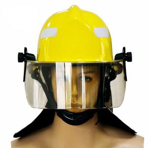 American Type Anti-Impact Fire <b>Helmet</b> Yellow Firefighting Hard Hat <b>Fireman</b> Fire Resistant - Product Image 2