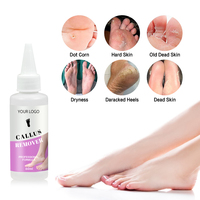 Liquide exfoliant pour les pieds 500 ml, éliminateur de callosités, adoucissant pour les pieds et les cuticules des ongles
