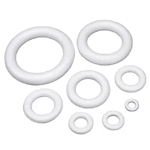 Pengze 5-25cm Polystyrene Circular Foam Ring Wreath Shaped Ornaments for Crafts and Gifts Christmas Decoration