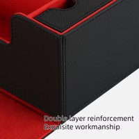 Boîte de rangement pour plus de 400 cartes de sport 5-en-1, 80+ compartiments, pour cartes à collectionner, jeux et tarot, en cuir, forme carrée, technique d'injection