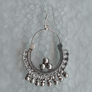 Boucle d'oreille double boule, boucle d'oreille boule, petite boucle d'oreille en argent, bijoux en argent, bijoux en argent en gros - Product Image 1