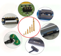 Connecteur Pogo Pin plaqué or de type DIP, contact à ressort pour batterie, sonde de test SMD PCB, sonde Pogo Pin en cuivre pour recharge de véhicules électriques