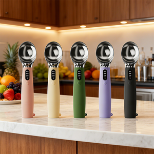 Cuchara eléctrica para helado calentada, fusión automática, fácil de recoger, cuchara de autocalentamiento de aleación, cuchara recargable para helado - Product Image 5