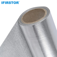 Rouleau d'isolation thermique ignifuge professionnel de haute qualité, tissu en fibre de verre de Surface en feuille d'aluminium