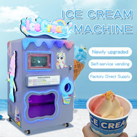 Distributeur automatique de crème glacée Red Rabbit, innovant et alimenté par l'IA, pour des coupes parfaites et un service efficace, machine commerciale à yogourt glacé.