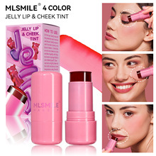 Stik Blush Jelly Vegan 4 Warna, Dua Fungsi, Blush Jelly Buah, Lip Balm Pelembap, Perona Pipi Tahan Air, Lipstik Stik - Product Image 6