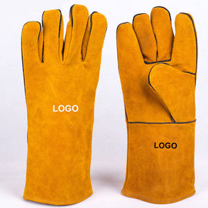Gants de protection longs en cuir de vachette isolants thermiquement et anti-éclaboussures <span class=keywords><strong>pour</strong></span> soudeurs - Product Image 5