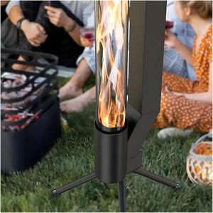 Wood Pellet Burning Outdoor Fireplace Mail Order Packing Pellet Stove Patio Pellet <b>Heater</b> Rocket Fireplace Sets & Accessories - Product Image 5