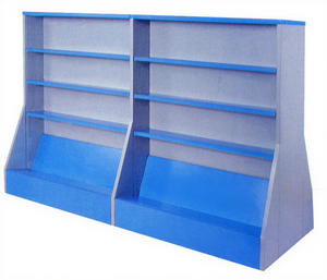 School <b>Library</b> Furniture Metal Steel Cube <b>Book</b> Rack Single Side Bookshelf Magazine Rack - Product Image 6