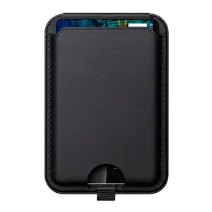 Nouveau antichoc en cuir Pu support en Silicone téléphone portable aimant carte sacs étui portefeuille magnétique pour Iphone