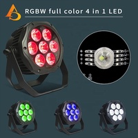 Lumière led extérieure professionnelle 7pcs 18w rgbwauv 6in1 étanche dmx led lumière par
