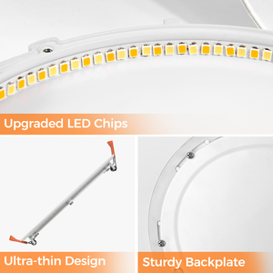 <span class=keywords><strong>Plafonnier</strong></span> LED encastré ultra-plat de <span class=keywords><strong>8</strong></span> pouces 18W, homologué ETL, 3 températures de couleur sélectionnables, sans boîtier, avec boîtier de jonction - Product Image 4