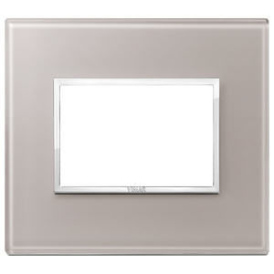 Vimar Wall <b>Switch</b> Plate Pearl Grey 15.8x14.1x3.9 Cm Modern Design - Product Image 1