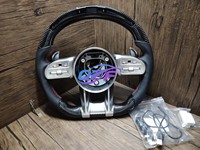 Volant en fibre de carbone LED semi-alcantara pour Mercedes-Benz ML W164 W166 W211 W212 C117 C118 W251 W176 W204 W205 C63s AMG