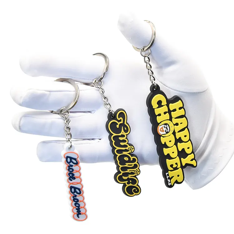 Promotional business gift custom logo key chains 2d 3d pvc keychains personalized key chain soft rubber keychain