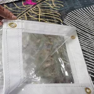 Bâche transparente en PVC vinyle robuste <span class=keywords><strong>de</strong></span> 6' x 8' (20 mil) avec œillets métalliques <span class=keywords><strong>pour</strong></span> <span class=keywords><strong>serre</strong></span> et <span class=keywords><strong>balcon</strong></span>, fabriquée sur mesure en Chine - Product Image 4