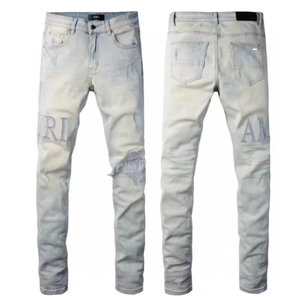 Jeans de Mezclilla para Hombre al por Mayor, Primavera Verano Y2K, Rotos, Estilo Urbano, Vintage, Bordados, Gran Venta - Product Image 6