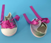 Pantoufles de poupée lapin en peluche pour poupées fille de 18 pouces compagnons parfaits pour les tout-petits