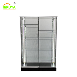 Factory Custom Temper Glass <strong>Display</strong> <strong>Case</strong> Glass Showcase Glass <strong>Display</strong> Cabinet With 2 LED Lights - Product Image 2