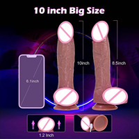 25 cm Strap-on G-Punkt Lebensechter Penis Anale G-Punkt-Stimulation Heizung Vibrierender Stoßender Großer Realistischer Dildo für Frauen