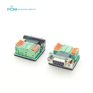 RS422 RS485 Serial DB9 to 10Pin Terminal Block Breakout Board Adapter