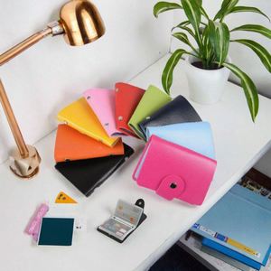 Custom <b>Small</b> Business Card Organizer Holder Soft PU Leather Credit Card Purse Pocket <b>Wallet</b> Case 24 Slots Credit Card Holder - Product Image 4