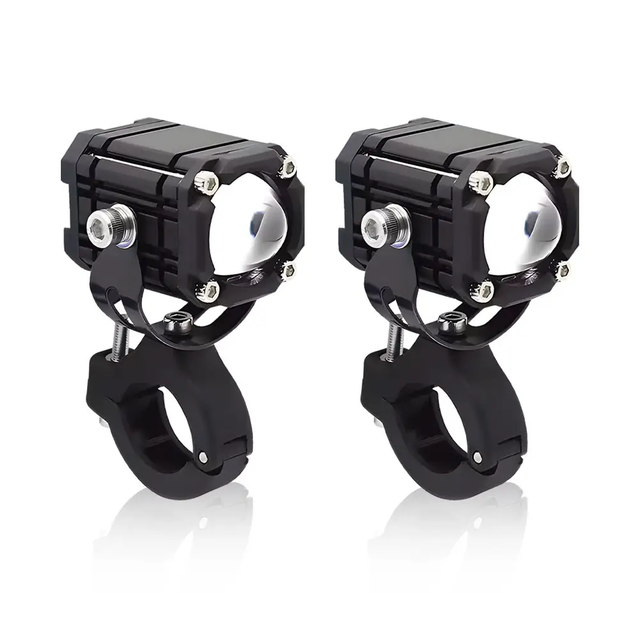 High Power IP68 Waterproof Front Spotlight Motorcycle 40W 4000LM LED 6 Lens Red Yellow White Flashing Auxiliary Lights Fog Demon