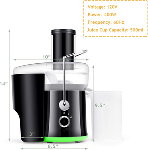 Wholesale 600W BPA-Free Wide-Mouth Centrifugal <b>Juicer</b> Easy Clean Fruit and <b>Vegetable</b> Machine with Stainless Steel Blade - Product Image 6