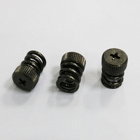 Vis de panneau captive M4 M5 M6 M8 en acier au carbone zingué, finition noir canon de fusil, avec ressort intégré pour fixation de meuble