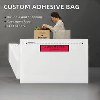Sac auto-adhésif écologique personnalisé pour les courses, pochette pour liste de colisage et bordereau de livraison avec bande à ouverture facile