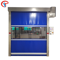 Porte à enroulement automatique en PVC à isolation intérieure et extérieure, protection rapide