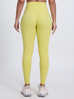 Leggings de sport pour femmes, couleur unie, haute résistance, compression, taille haute, leggings de yoga