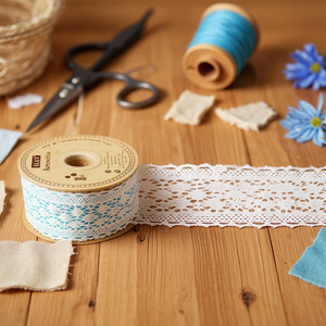 Strisce di pizzo Iln 4,5 cm x 10 m bianche per artigianato e decorazioni - Product Image 2