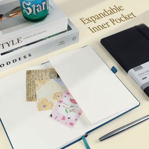 Carnet A5 en PU à couverture rigide avec bordure dorée, pochette de protection pour documents, personnalisable avec logo d'entreprise, produits tendance, nouveautés 2026 - Product Image 6